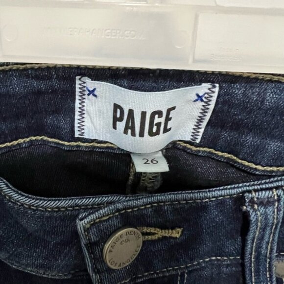 PAIGE Dark Blue Verdugo Ankle Skinny Jeans - Picture 2 of 8